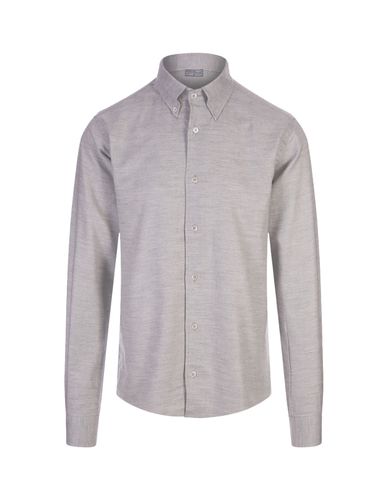 Melange Stretch Cotton Shirt - Fedeli - Modalova