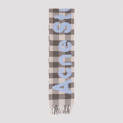 Logo Detailed Checked Scarf - Acne Studios - Modalova