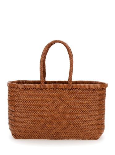Bamboo Triple Jump Light Tote Bag In Woven Leather Woman - Dragon Diffusion - Modalova