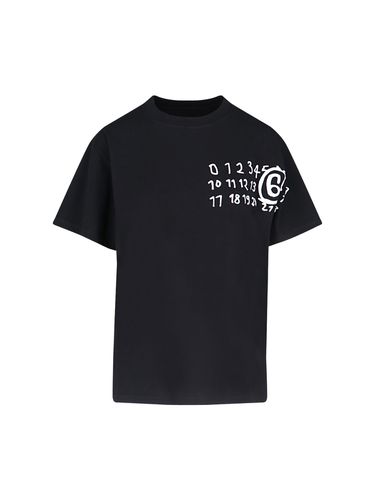 Numeric Logo T-shirt - MM6 Maison Margiela - Modalova