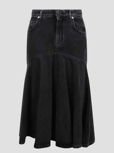 Denim Skirt With Ruffle - Philosophy di Lorenzo Serafini - Modalova