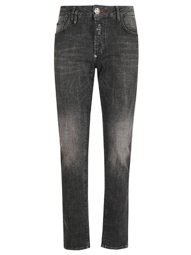 Denim Super Straight Cut Trousers - Philipp Plein - Modalova