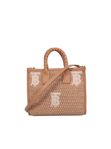 Freya Raffia Effect Handbag - Burberry - Modalova