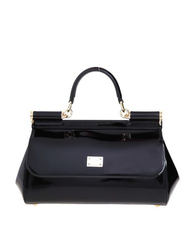 Small Sicily Bag In Polished Leather - Dolce & Gabbana - Modalova