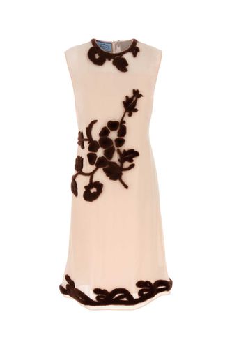 Prada Ivory Georgette Dress - Prada - Modalova