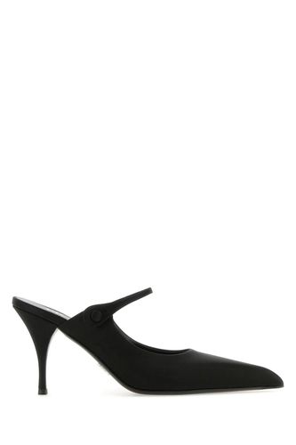 Prada Black Satin Mules - Prada - Modalova