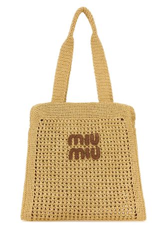 Miu Miu Beige Crochet Shopping Bag - Miu Miu - Modalova