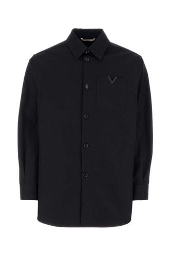 Vlogo Plaque Straight Hem Shirt - Valentino Garavani - Modalova