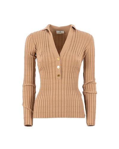 Elisabetta Franchi Sweaters Camel - Elisabetta Franchi - Modalova