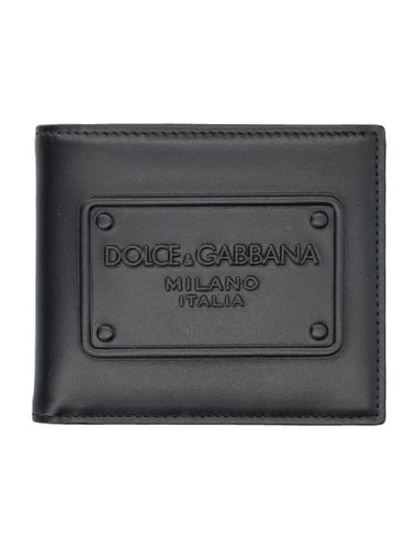 Bifold Wallet With Embossed Logo - Dolce & Gabbana - Modalova