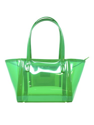 Bar Tote Transparent Green Pu Handbag - BY FAR - Modalova
