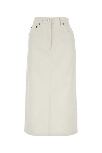 Prada High-waist Denim Midi Skirt - Prada - Modalova