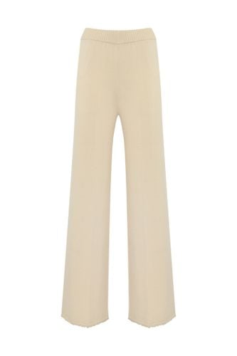 Cotton Blend Shaved Trousers - TwinSet - Modalova