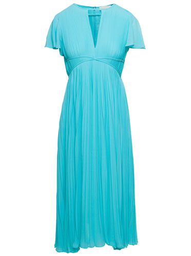 Empire-style Midi Dress In Pleated Fabric - Michael Kors - Modalova