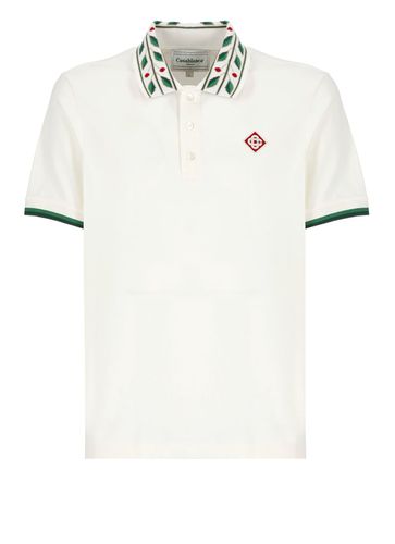 Casablanca laurel Logo Polo Shirt - Casablanca - Modalova