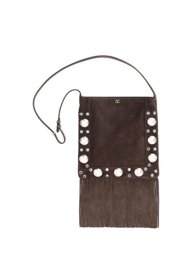 Suede Leather Shoulder Bag - Valentino Garavani - Modalova