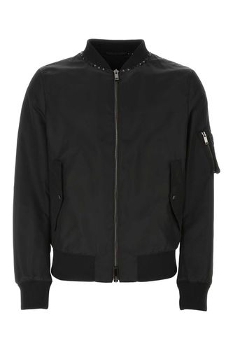 Black Nylon Bomber Jacket - Valentino Garavani - Modalova