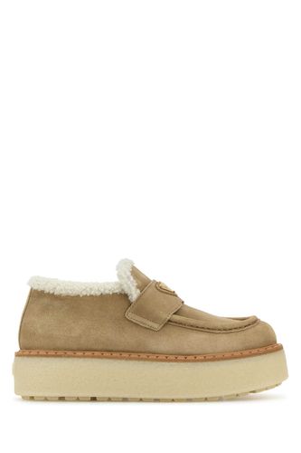 Prada Sand Suede Loafers - Prada - Modalova