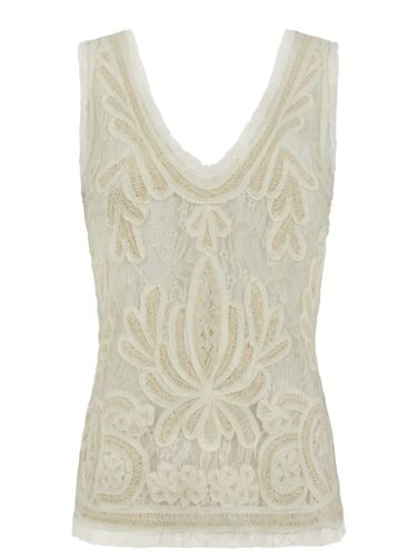 Parosh Ecru Lace Tank Top - Parosh - Modalova