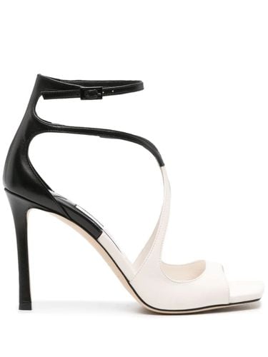 Azia Sandals In Black And White Milk Patchwork Nappa Leather - Jimmy Choo - Modalova