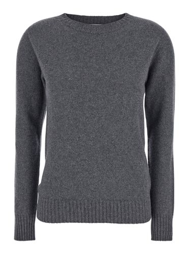 Crewneck Sweater With Ribbed Trims In Cashmere Woman - Mauro Grifoni - Modalova