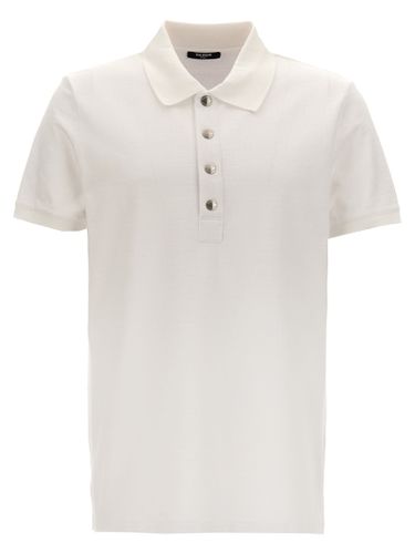 Balmain monogram Polo Shirt - Balmain - Modalova