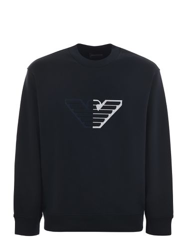 Logo-embossed Crewneck Sweatshirt - Emporio Armani - Modalova