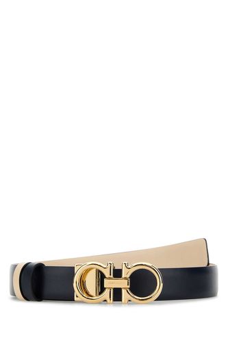 Midnight Leather Reversible Belt - Ferragamo - Modalova