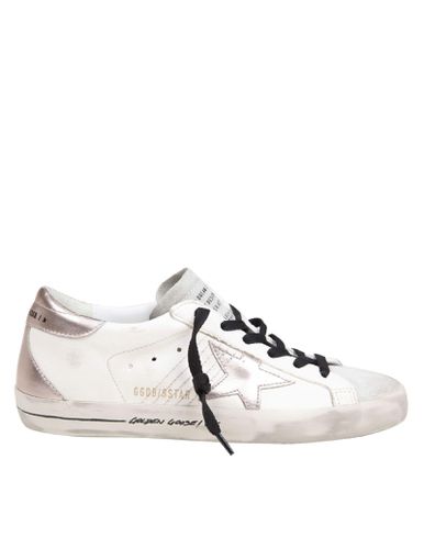 Super-star Sneakers In /quartz Leather And Suede - Golden Goose - Modalova