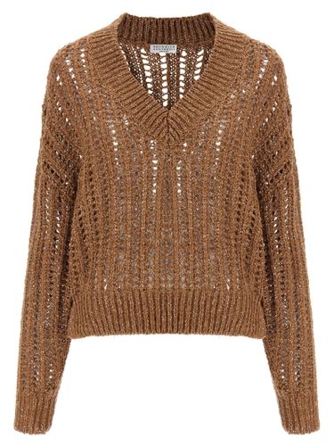 Rustic Dazzling Net Sweater - Brunello Cucinelli - Modalova