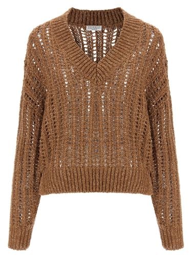 Rustic Dazzling Net Sweater - Brunello Cucinelli - Modalova