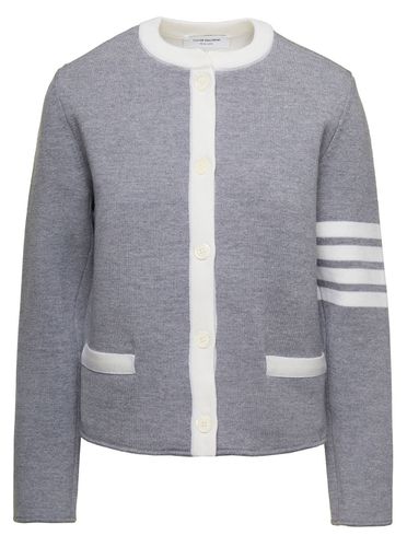 Thom Browne 4- Bar Wool Cardigan - Thom Browne - Modalova