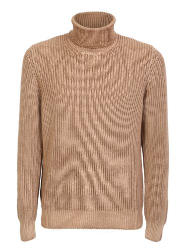 Ribbed Cashmere Pullover Camel - Lardini - Modalova