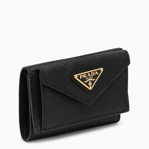 Black Saffiano Leather Small Wallet - Prada - Modalova