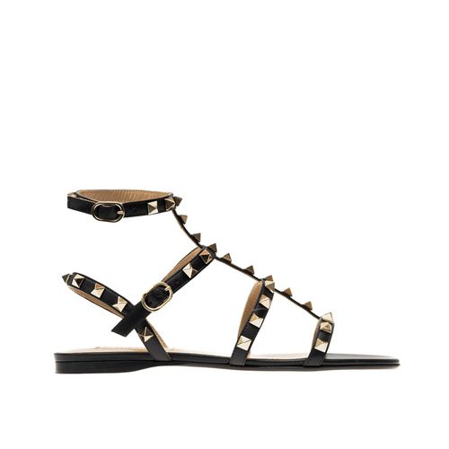 Garavani Rockstud Leather Sandals - Valentino Garavani - Modalova