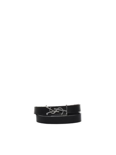 Double Wrap Logo Bracelet - Saint Laurent - Modalova