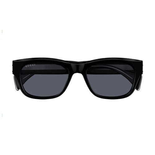 Gucci Gg1706s Linea Rivets 001 Black Grey Sunglasses - Gucci Eyewear - Modalova