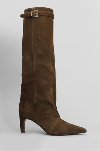 High Heels Boots In Suede - Lella Baldi - Modalova