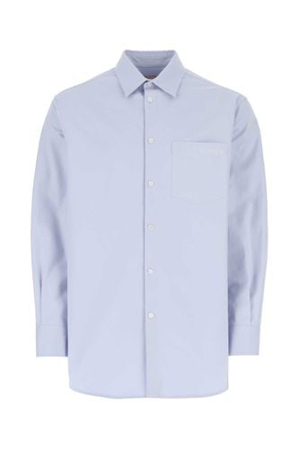 Powder Blue Cotton Blend Oversize Shirt - Valentino Garavani - Modalova