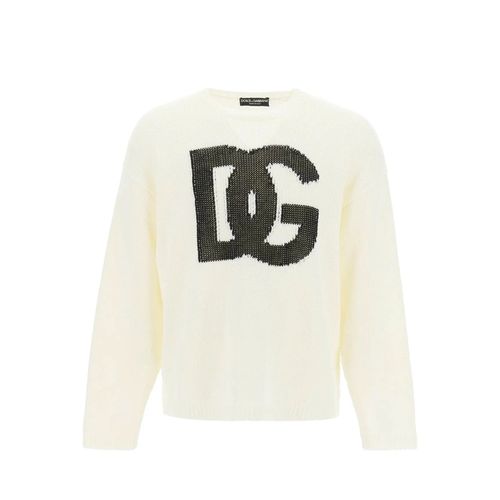 Dolce & Gabbana Linen Logo Sweater - Dolce & Gabbana - Modalova