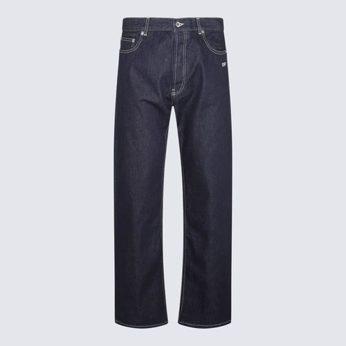 Off-White Dark Blue Cotton Jeans - Off-White - Modalova