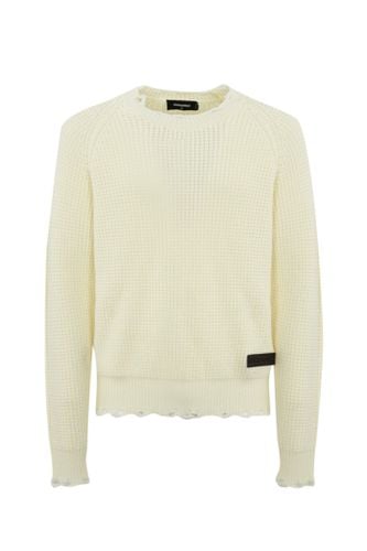 Dsquared2 Worn-effect Wool Sweater - Dsquared2 - Modalova