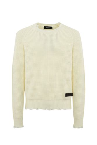 Dsquared2 Worn-effect Wool Sweater - Dsquared2 - Modalova