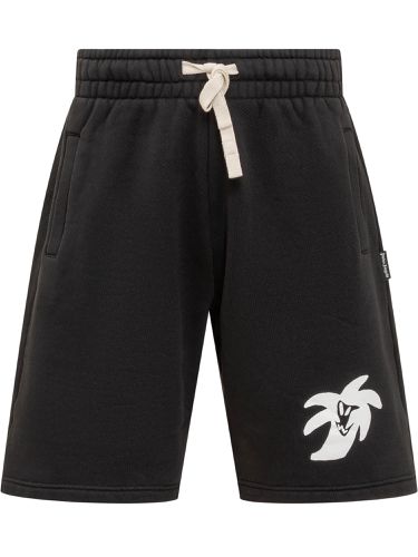 Palm Angels Hunter Cotton Shorts - Palm Angels - Modalova