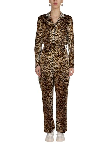 Animal Pattern Satin Jumpsuit - Dolce & Gabbana - Modalova