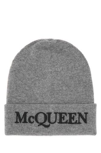 Grey Cashmere Beanie Hat - Alexander McQueen - Modalova