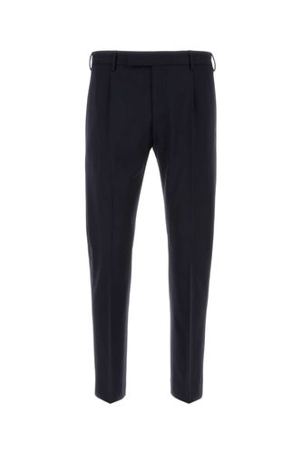 Dark Blue Stretch Wool Pant - PT Torino - Modalova