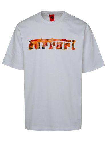 Ferrari White Cotton T-shirt - Ferrari - Modalova