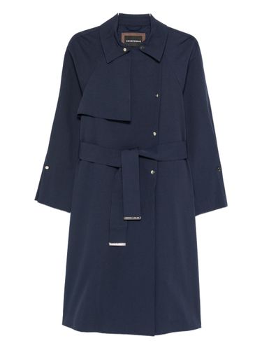 Cotton Blend Trench Coat - Emporio Armani - Modalova