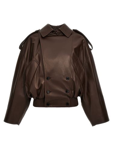 Double-breasted Leather Jacket - Loewe - Modalova